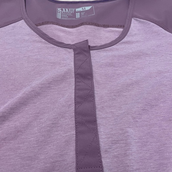 5.11 Tactical Women's Willow Henley Training Top Purple Stretch Fabric Size M - Picture 3 of 7